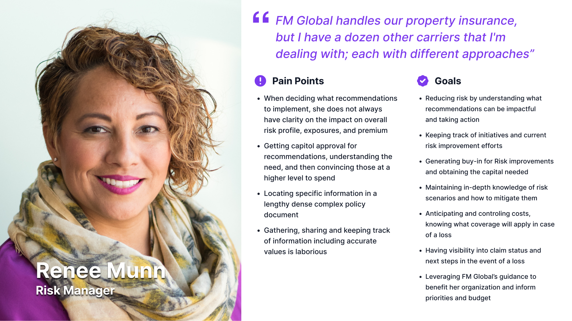 Persona: Renee the Risk Manager