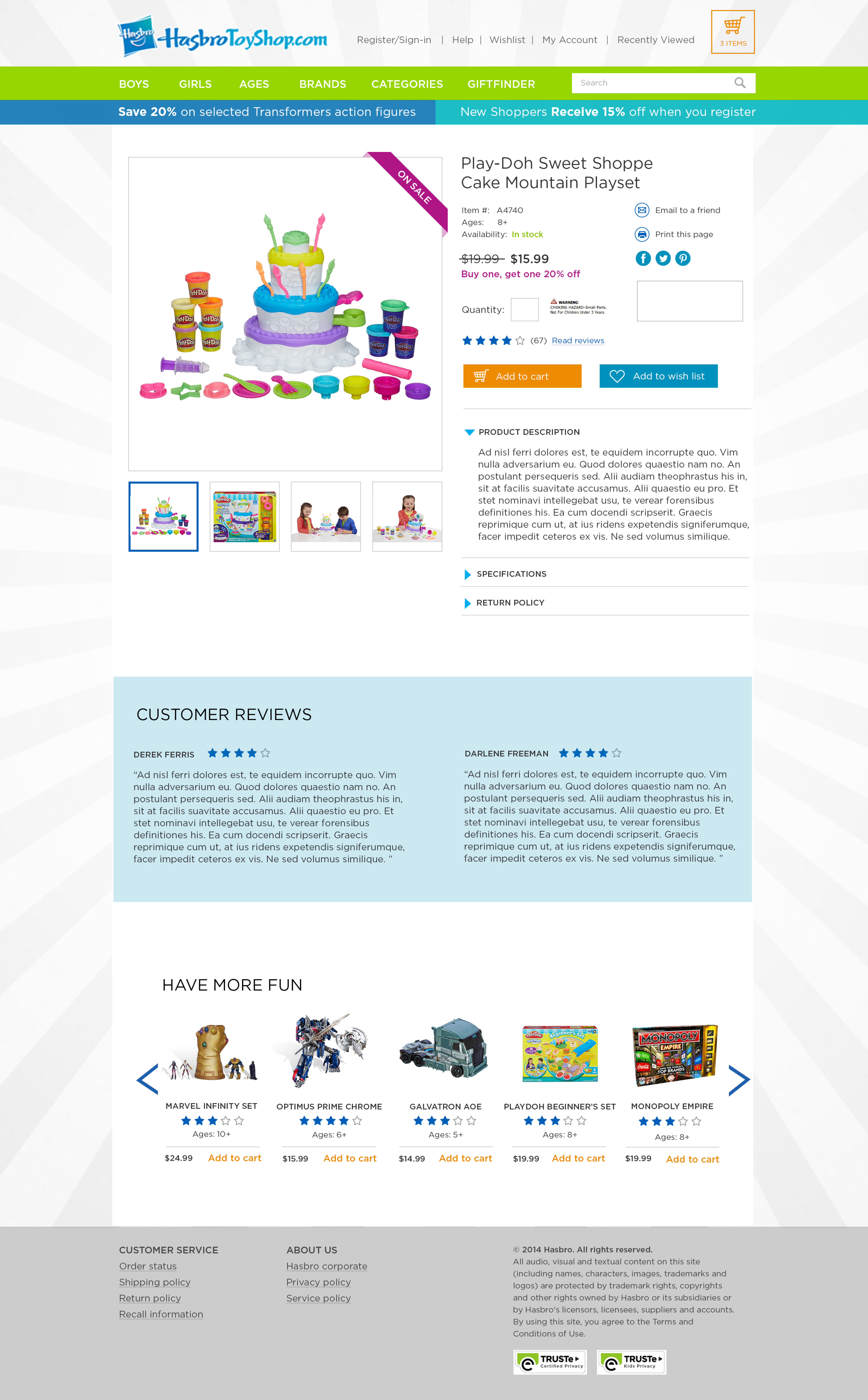 Product page redesign