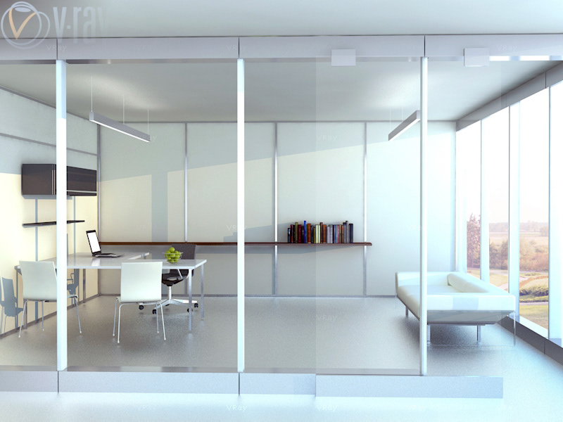 3D interior render — office space