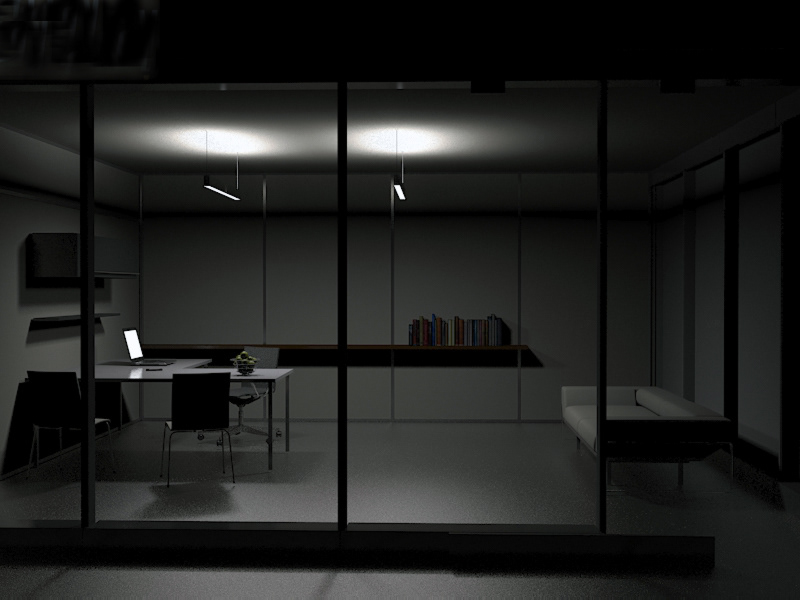 3D interior render — lighting detail