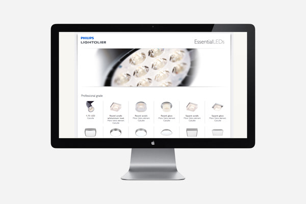 Philips Essential LEDs launch page on desktop